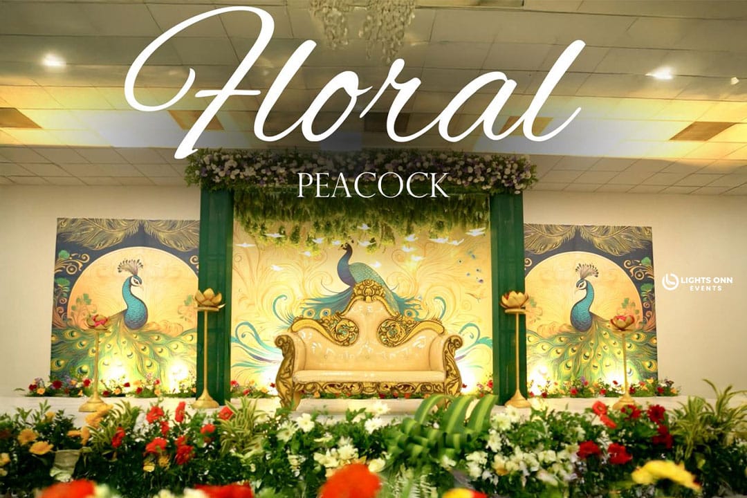 Floral Peacock Wedding Decoration